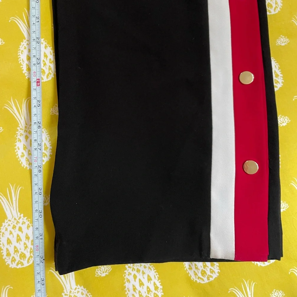 Zara Black Track Pants with Red and White Stripes - Picture 2 of 6